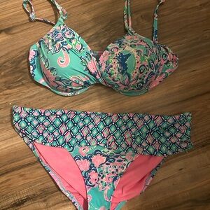 Floral Print Women's Swimwear Set
